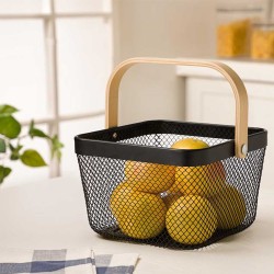 Արկղեր եվ զամբյուղներ LIMON 232100 SQUARE METAL BLACK BASKET (909272) 