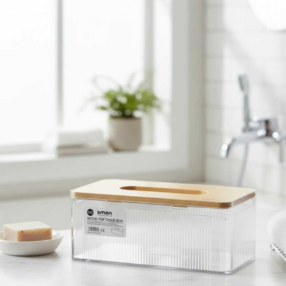 Արկղեր եվ զամբյուղներ LIMON 237259 FOR NAPKIN W/WOOD LID RECTANGULAR (910025)