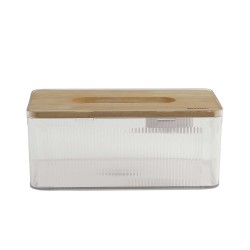 Box and baskets LIMON 237259 FOR NAPKIN W/WOOD LID RECTANGULAR (910025)