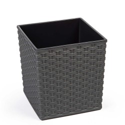 Flower pot LAMELA LA596-50 JUKA RATTAN 300X300 GRAPHITE METALLIC 