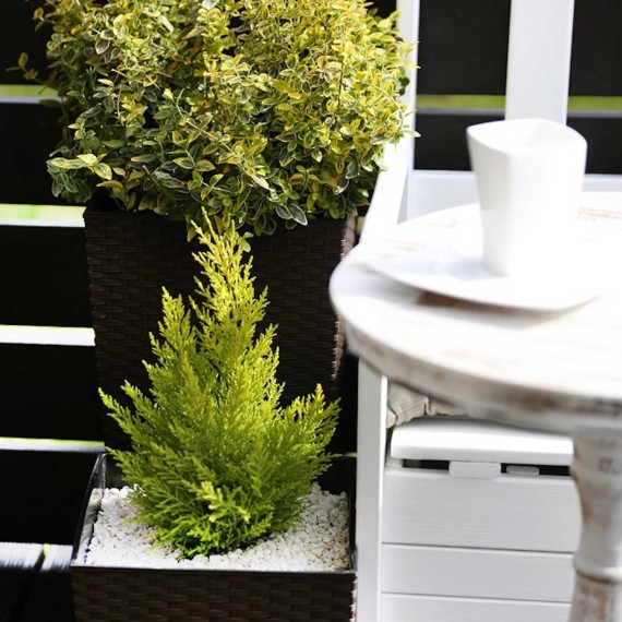 Flower pot LAMELA LA596-83 JUKA RATTAN 300X300 MOKKA 