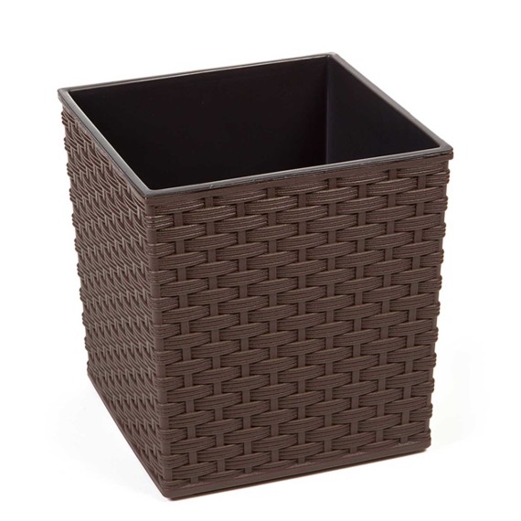 Flower pot LAMELA LA597-83 JUKA RATTAN 400X400 MOKKA 