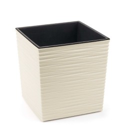 Flower pot LAMELA LA600-74 DONICA JUKA DUTO 300X300 CREAM 