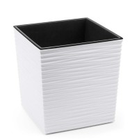 Flower pot LAMELA LA601-05 DONICA JUKA DUTO 400X400 WHITE 