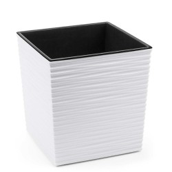 Flower pot LAMELA LA601-05 DONICA JUKA DUTO 400X400 WHITE 