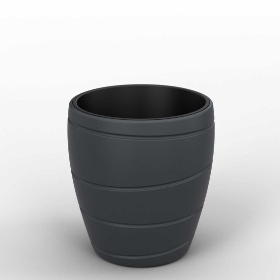 Flower pot LAMELA LA850-2-04 PASSA 400 BLACK 