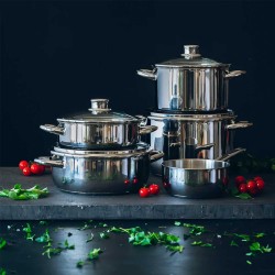 Casserols MONIX M451118 OPTIMA S.STEEL 18CM 1.75L GLASS LID 