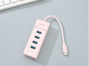 Accessories for smartphone XIMI 6941241683482 USB WITH 4PORTS PINK