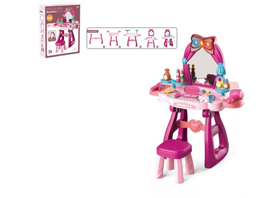 Աղջկա խաղալիք ZHORYA ZY1191031 Luxury dressing table with chair, 35PCS 