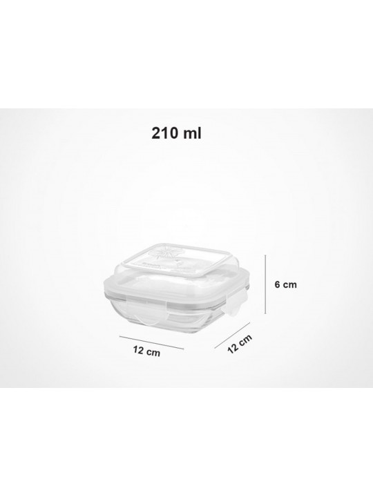 Food storage LIMON 202735 GLASS W/LID 210ML(906141) 