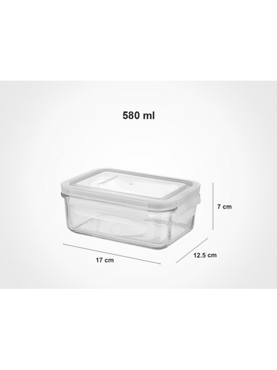 Food storage LIMON 202835 GLASS W/LID 580ML(905892) 