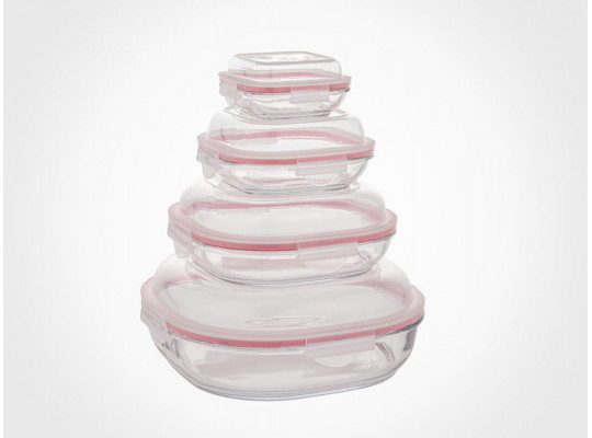 Food storage LIMON 204935 GLASS W/LID 8PC(906189) 