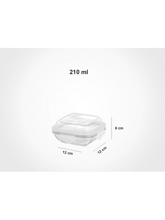 Food storage LIMON 204935 GLASS W/LID 8PC(906189) 