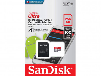 Հիշողության քարտ SANDISK MICRO SD SDSQUA4-256G-GN6MA 256GB 