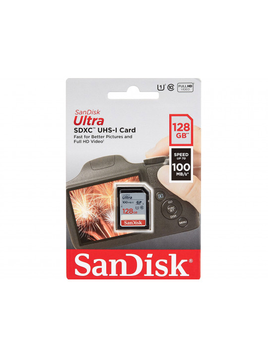 Memory card SANDISK SD SDXC UHS-I SDSDUNR-128G-GN3IN 128GB 