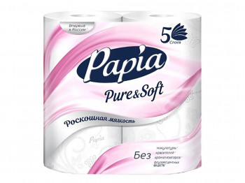 Туалетная бумага PAPIA PUR&SOFT 5PLY 4PCS (001423) 