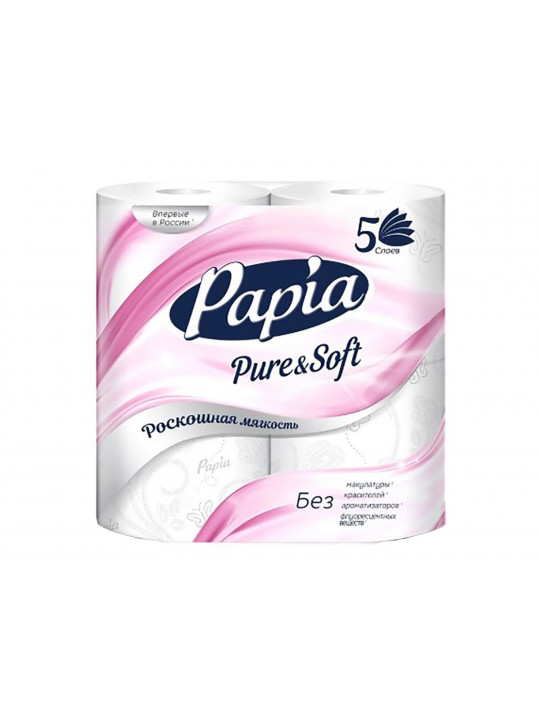 Туалетная бумага PAPIA PUR&SOFT 5PLY 4PCS (001423) 