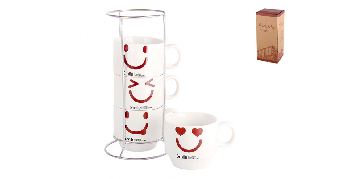 Cups set KORALL 5092 SMILE WITH STAND 5PC 