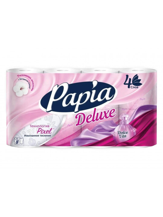Туалетная бумага PAPIA DELUXE DOLCHE VITA 4PLY 8PCS (001232) 