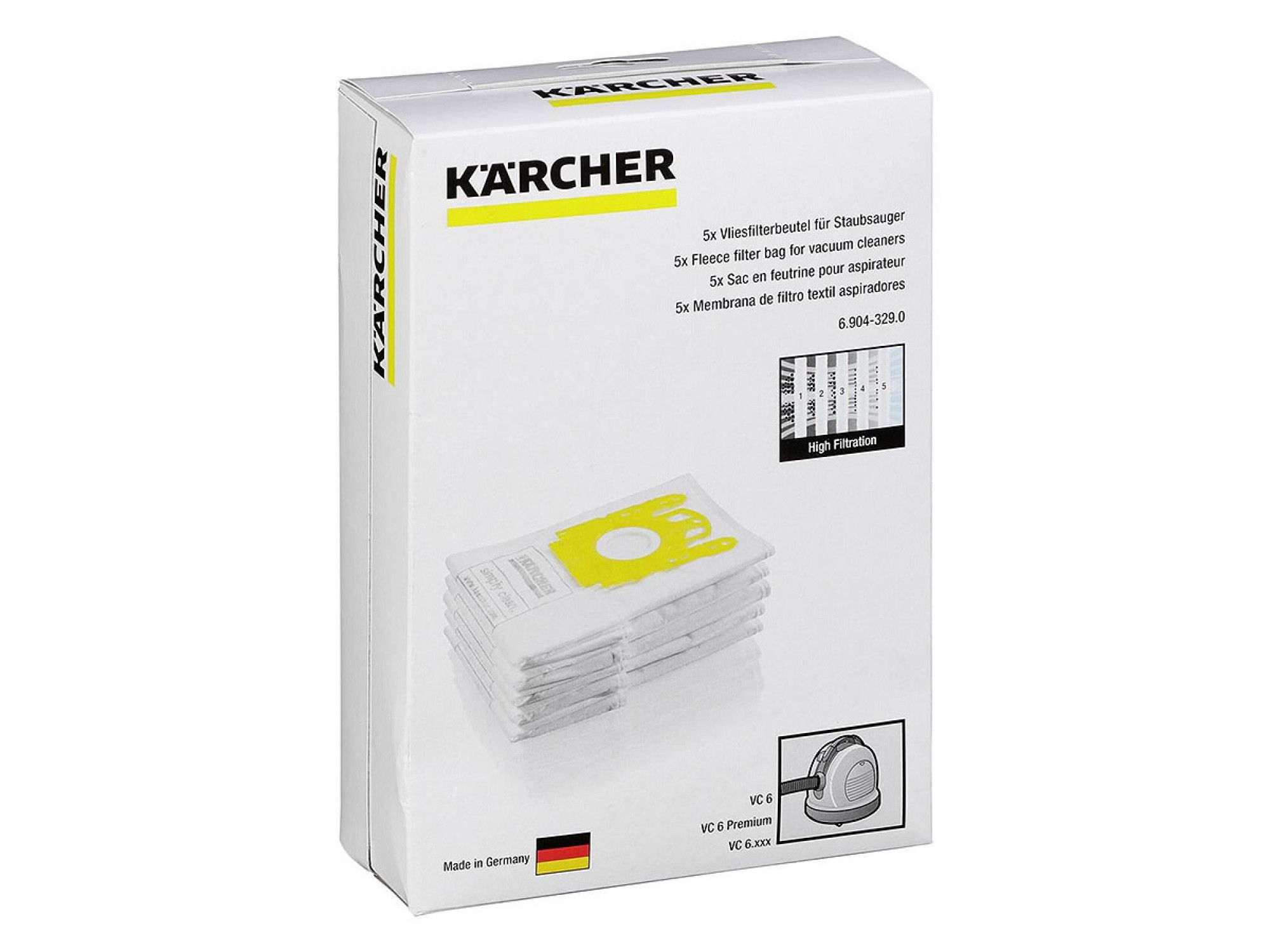 փոշեկուլի պարկ KARCHER 6.904-329.0 FILTER BAGS FOR VC 6 