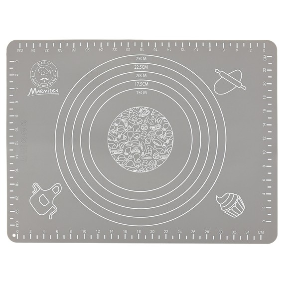Разделочная доска MARMITON 17408 SLICONE GREY 40X30CM 