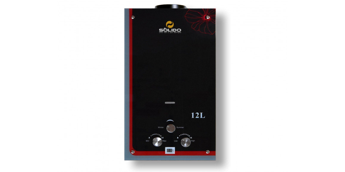 գազային ջրատաքացուցիչ INFINITE JSD-H17 BLACK RED GLASS PANEL 
