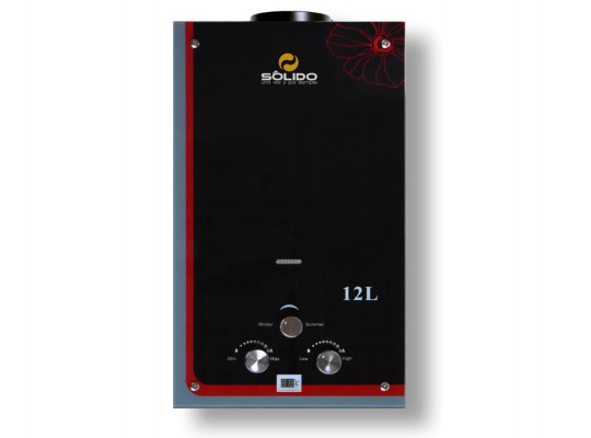 գազային ջրատաքացուցիչ INFINITE JSD-H17 BLACK RED GLASS PANEL 