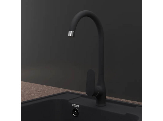 Kitchen tap GRANFEST QUARZ СМЕСИТЕЛЬ U-обр Z3424 D-35мм черный 