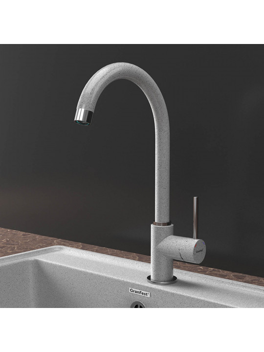 Kitchen tap GRANFEST СМЕСИТЕЛЬ U-обр 3650 D-35мм серый 