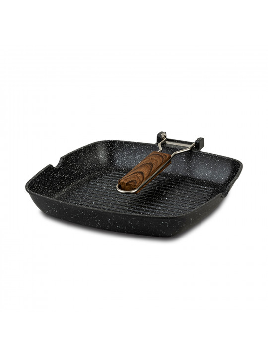 Frypan NAVA 10-008-001 STONE  NATURE GRILL FOLDING HANDLE 28CM 