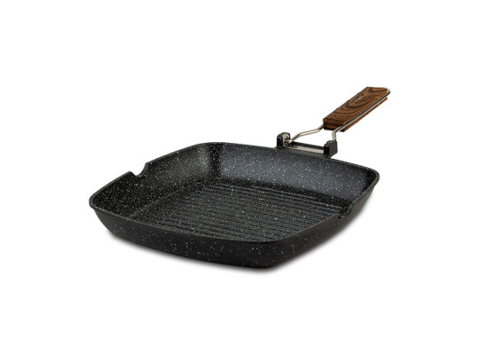 Frypan NAVA 10-008-001 STONE  NATURE GRILL FOLDING HANDLE 28CM 