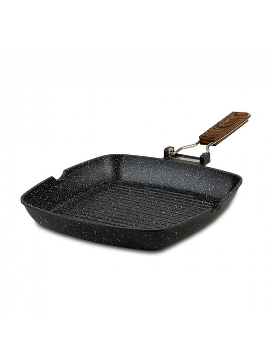 Frypan NAVA 10-008-001 STONE  NATURE GRILL FOLDING HANDLE 28CM 