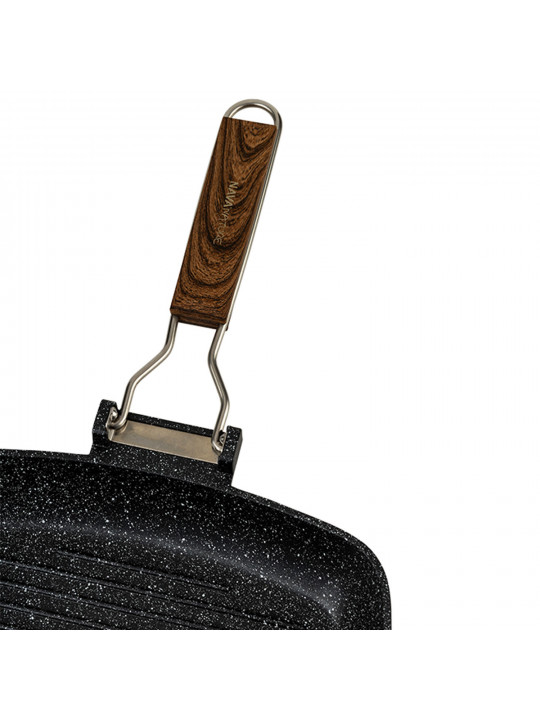 Frypan NAVA 10-008-001 STONE  NATURE GRILL FOLDING HANDLE 28CM 