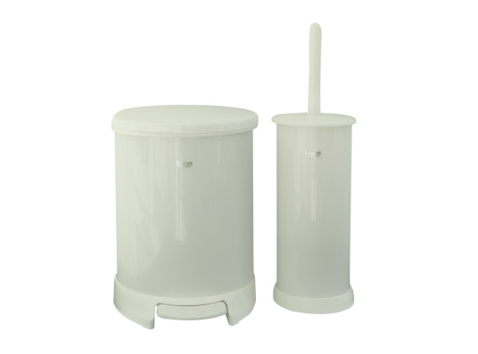 Ведро LIMON 129808 WITH TOILET BRUSH WHITE (507667) 