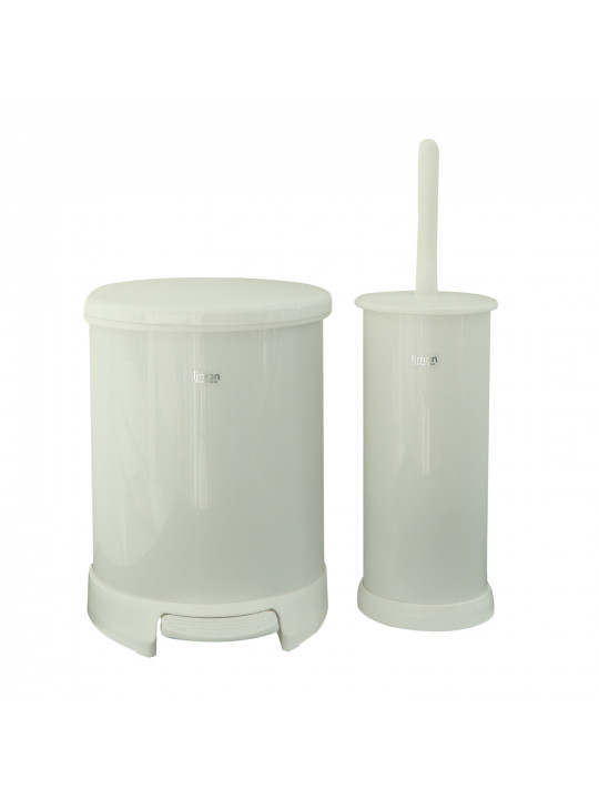 Ведро LIMON 129808 WITH TOILET BRUSH WHITE (507667) 