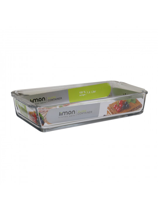 Пищевые контайнеры LIMON 205035 GLASS W/LID 1.4L (905113) 