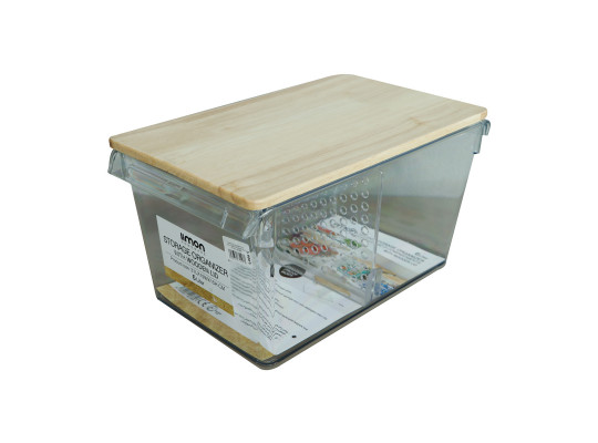 Box and baskets LIMON 220659 ORGANIZER W/LID WOOD 6L (907896) 