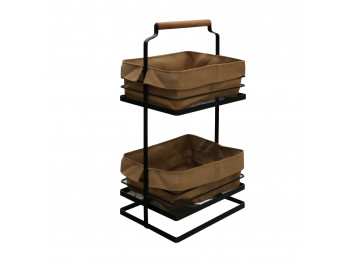 Արկղեր եվ զամբյուղներ LIMON 232400 METAL BLACK POTATO & ONINON RACK 2 FLOOR (909180) 