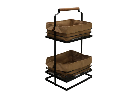 Ящики и карзины LIMON 232400 METAL BLACK POTATO & ONINON RACK 2 FLOOR (909180) 