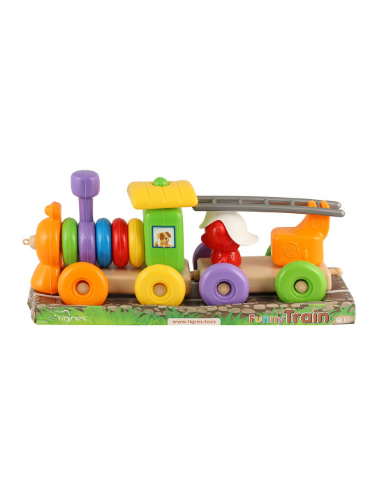 Детская игрушка TIGRES 39771 Паровозик Funny train 23 эл. 
