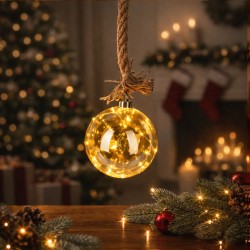 N/y decorate objects KOOPMAN BALL HANG DECO WITH LED 15CM (220101) (AAB200050)
