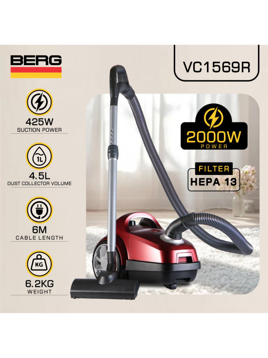 Vacuum cleaner BERG VC1569R 