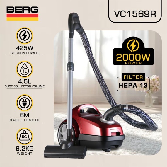 Пылесос BERG VC1569R 