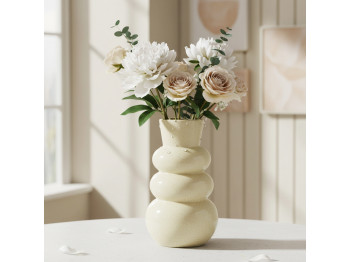 Ծաղկաման KOOPMAN BUBBLE VASE CREAM 16X29CM (110860) (APF660170)