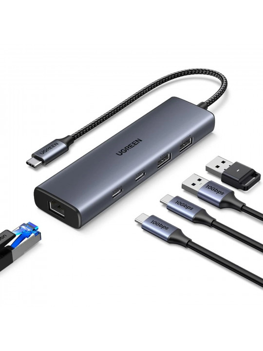 Usb-հանգույց UGREEN CM512 6-in-1 USB-C (45320)