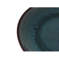 Plate LAROSE CYRLW-02-B REACTIVE COLOR GLAZE OCEAN BLUE DESSERT 20CM 