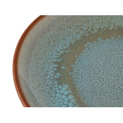 Plate LAROSE CYRLW-02-C REACTIVE COLOR GLAZE BROWN DESSERT 20CM 