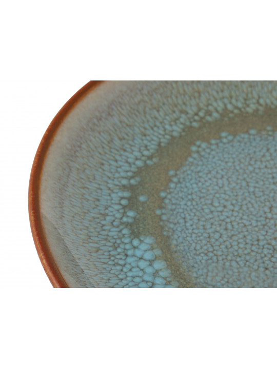Plate LAROSE CYRLW-02-C REACTIVE COLOR GLAZE BROWN DESSERT 20CM 