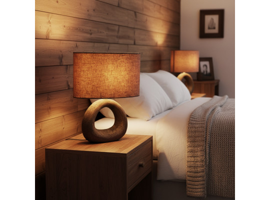 Lampshade KOOPMAN TABLE LAMP STONEWARE E14 (551502) (LP9000070)