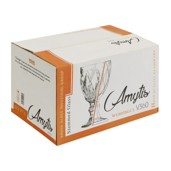 Набор стаканов AMYTIS WG8058GCL 360ML 